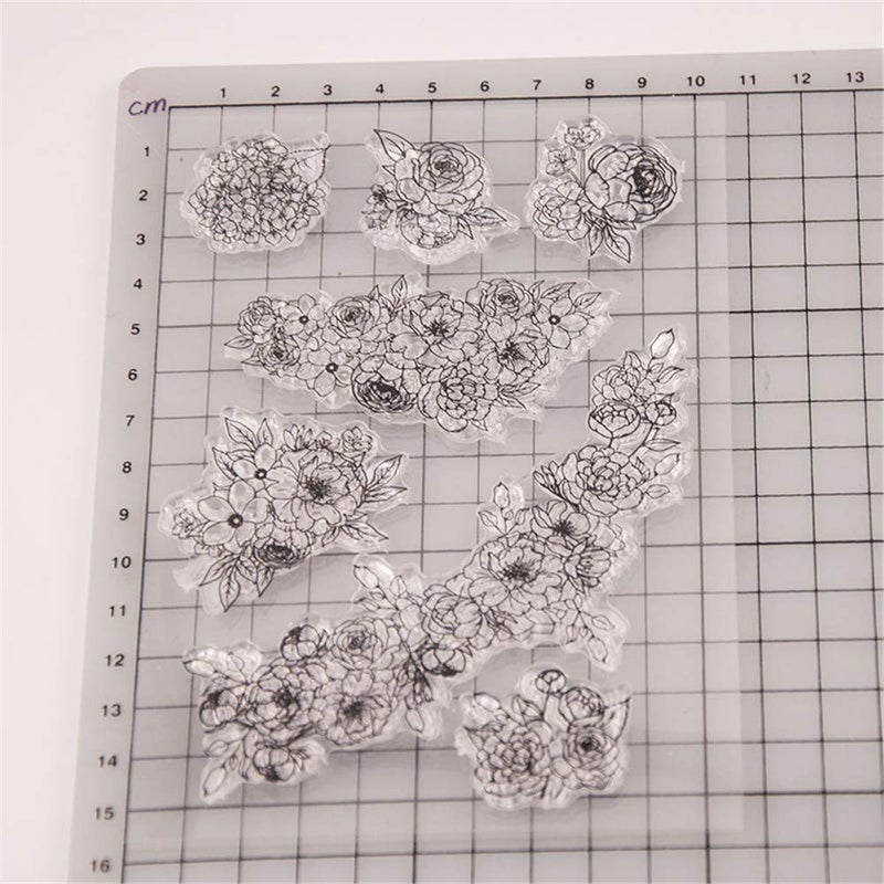 arriettycraft DIY Beautiful Flowers Leaves Clear Stamps for Card Making and Journaling, Floral Transparent Silicone Stamps for Albums Journals Scrapbooking Paper Crafts Decoration-A1510 - Image 2
